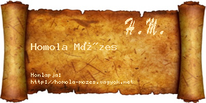 Homola Mózes névjegykártya